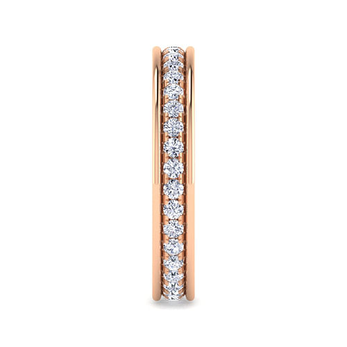 14K Rose Gold Channel Set Diamond Eternity Band