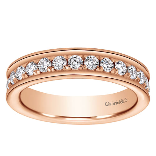 14K Rose Gold Channel Set Diamond Eternity Band