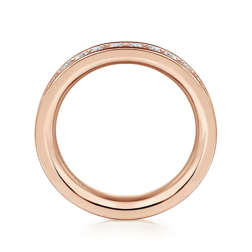 14K Rose Gold Channel Set Diamond Eternity Band