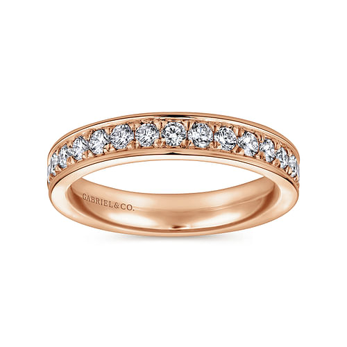 14K Rose Gold Channel Set Diamond Eternity Band