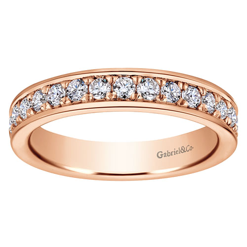 14K Rose Gold Channel Set Diamond Eternity Band