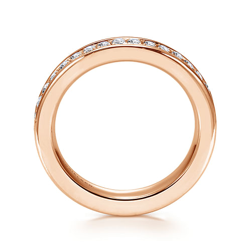 14K Rose Gold Channel Set Diamond Eternity Band