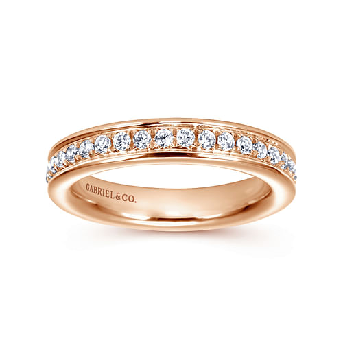 14K Rose Gold Channel Set Diamond Eternity Band