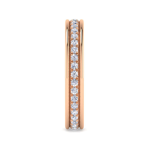 14K Rose Gold Channel Set Diamond Eternity Band