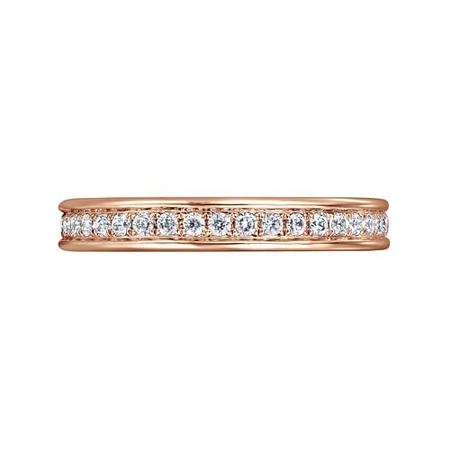 14K Rose Gold Channel Set Diamond Eternity Band