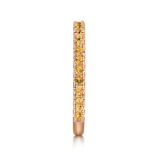 14K Rose Gold Citrine Stackable Ring