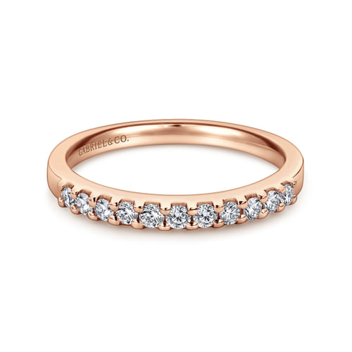 14K Rose Gold Diamond Anniversary Band