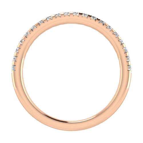 14K Rose Gold Diamond Anniversary Band