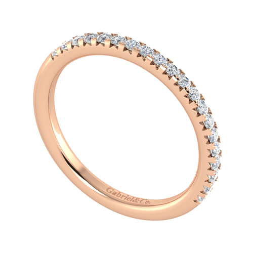 14K Rose Gold Diamond Anniversary Band