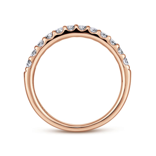 14K Rose Gold Diamond Anniversary Band
