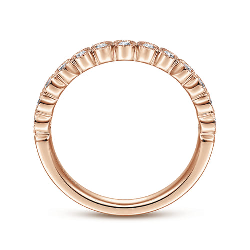 14K Rose Gold Diamond Anniversary Band