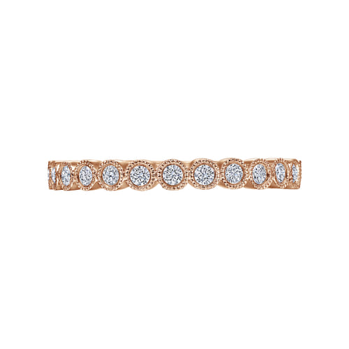 14K Rose Gold Diamond Anniversary Band