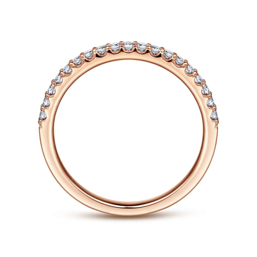 14K Rose Gold Diamond Anniversary Band