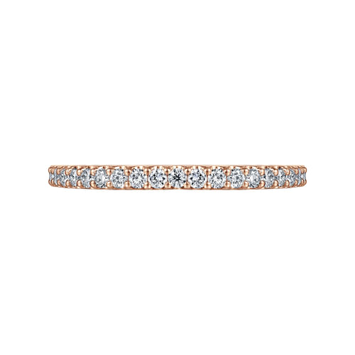 14K Rose Gold Diamond Anniversary Band