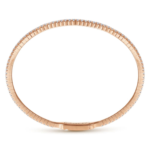 14K Rose Gold Diamond Bangle