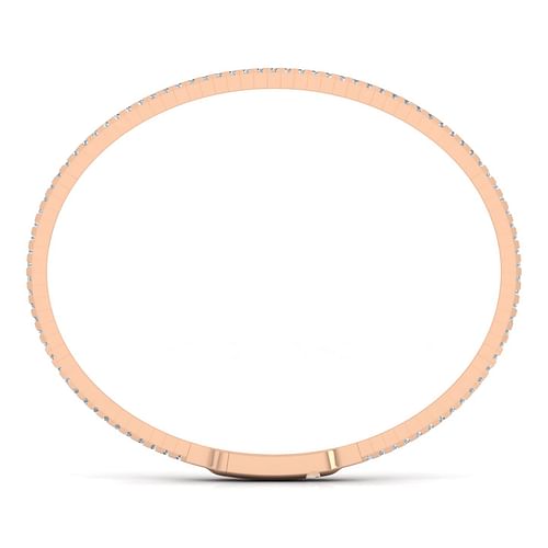14K Rose Gold Diamond Bangle