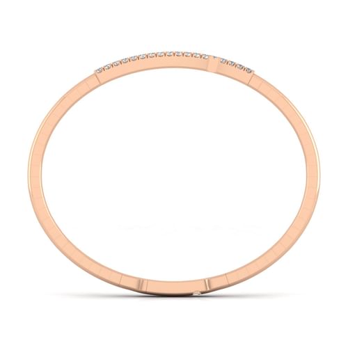 14K Rose Gold Diamond Bangle