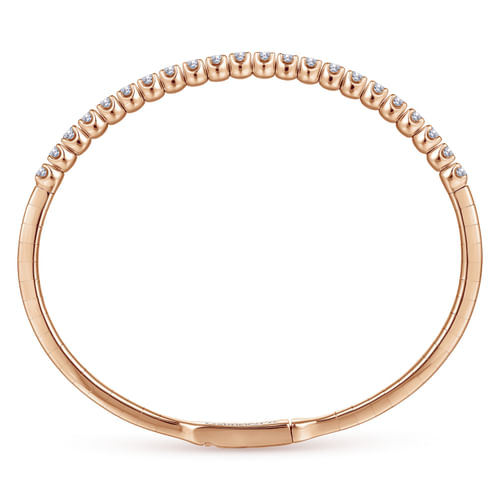 14K Rose Gold Diamond Bangle