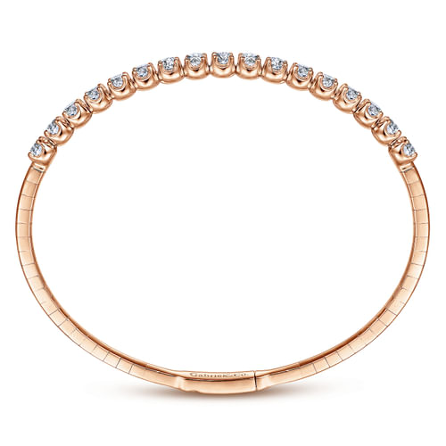 14K Rose Gold Diamond Bangle