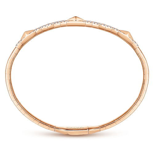 14K Rose Gold Diamond Bangle