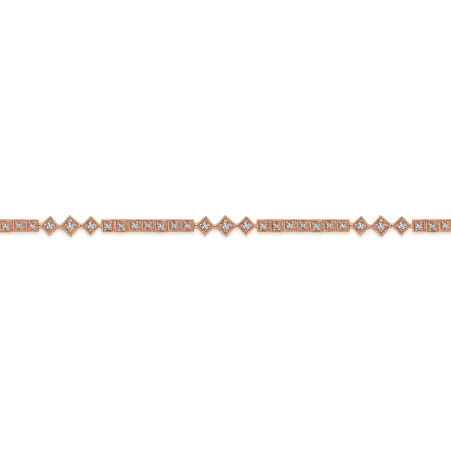 14K Rose Gold Diamond Bracelet