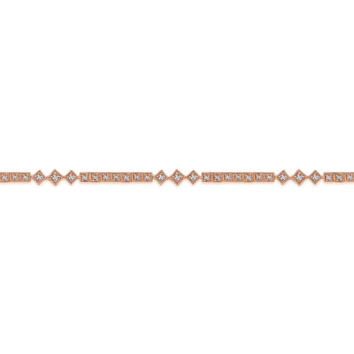 14K Rose Gold Diamond Bracelet
