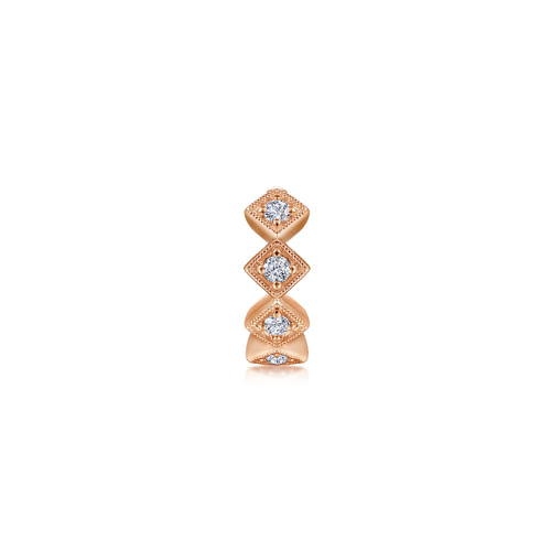 14K Rose Gold Diamond Cuff Earring