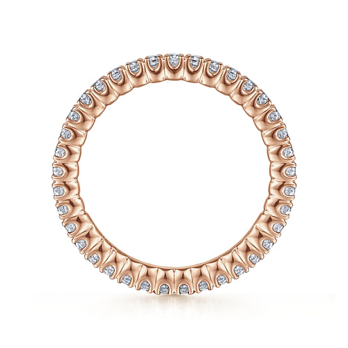 14K Rose Gold Diamond Eternity Band