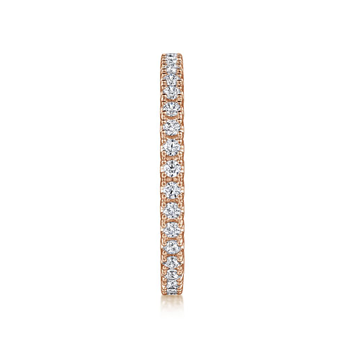 14K Rose Gold Diamond Eternity Band