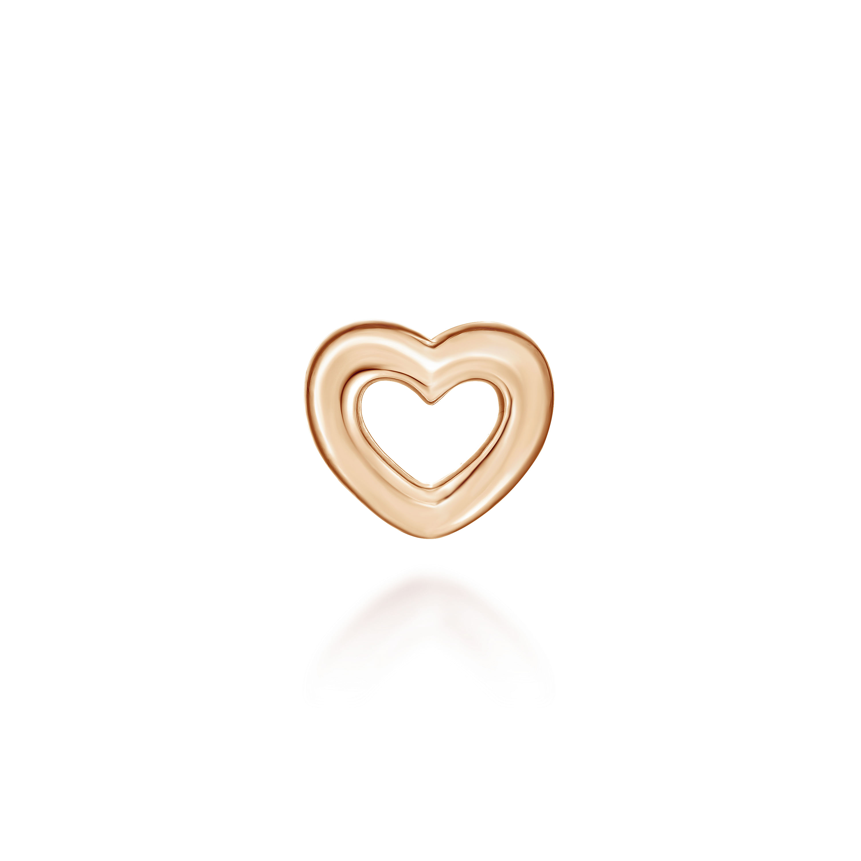 14K Rose Gold Diamond Heart  Locket Charm