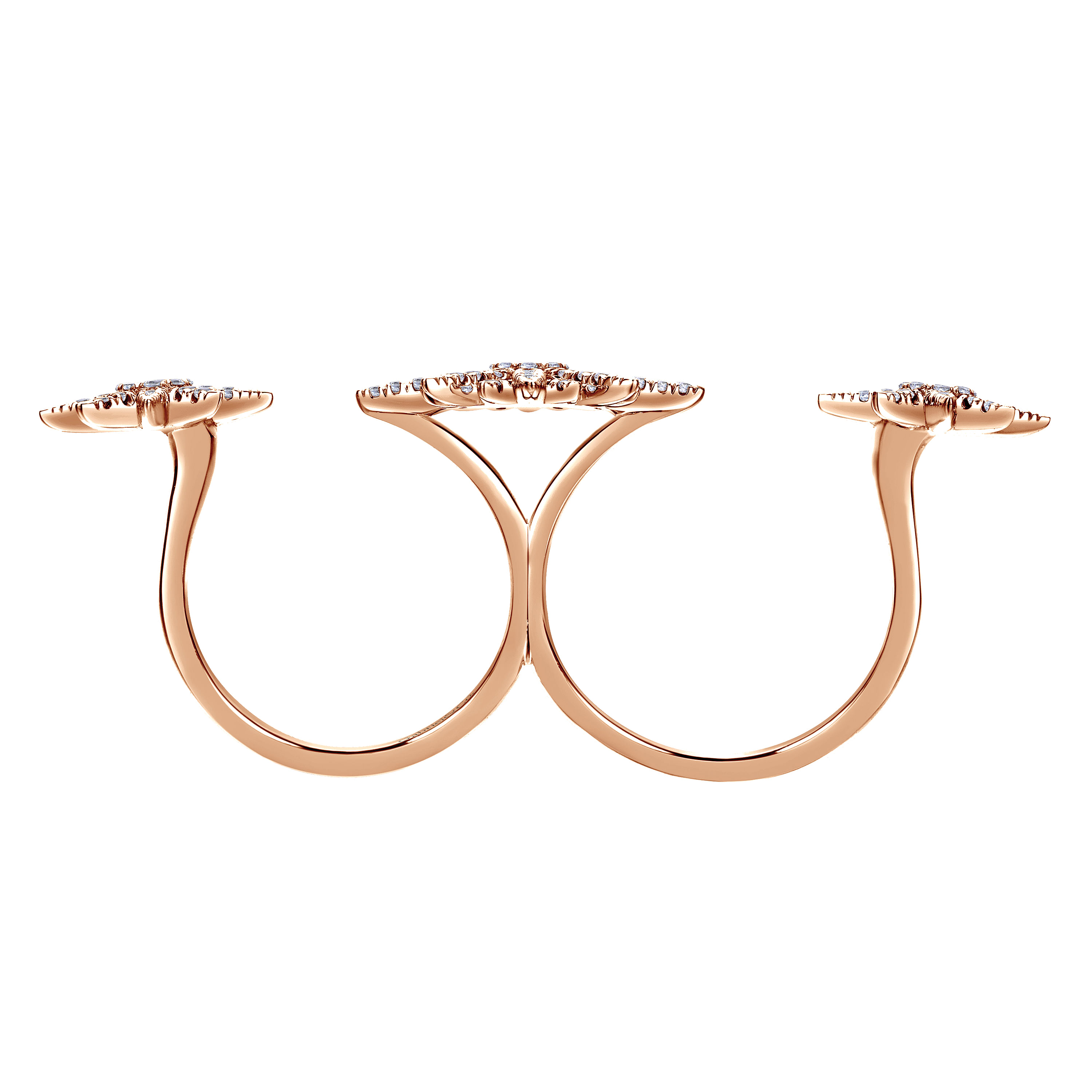 14K Rose Gold Diamond Ladies Ring
