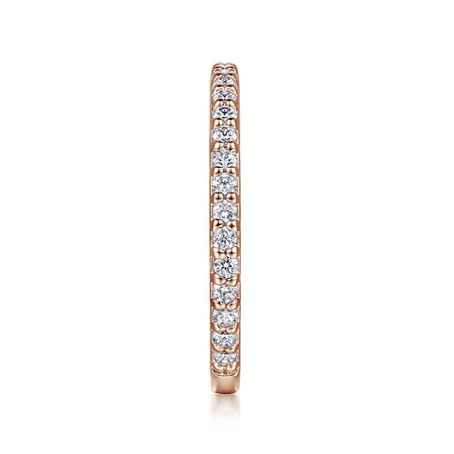 14K Rose Gold Diamond Ladies Stackable Ring