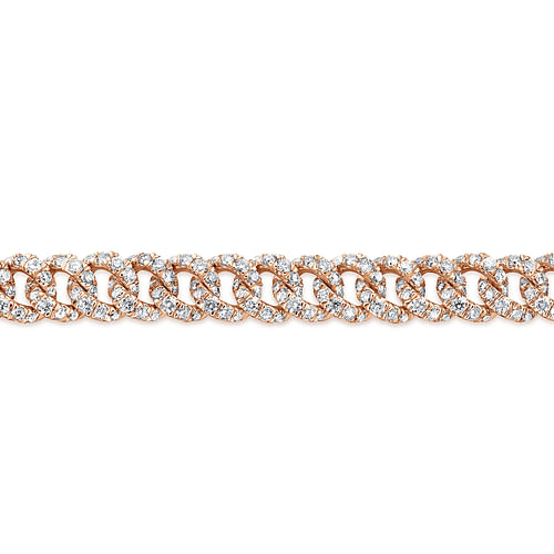 14K Rose Gold Diamond Link Tennis Bracelet