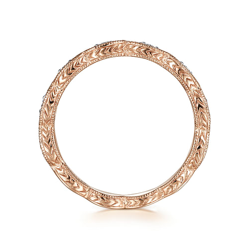14K Rose Gold Diamond Marquise Station Ring