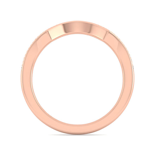 14K Rose Gold Diamond Matching Wedding Band