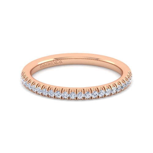 14K Rose Gold Diamond Matching Wedding Band