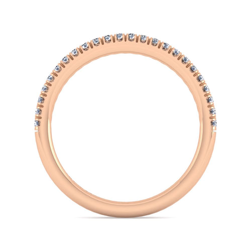 14K Rose Gold Diamond Matching Wedding Band