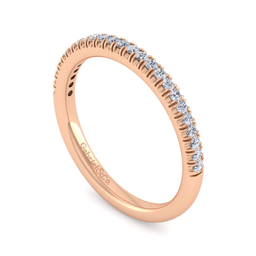 14K Rose Gold Diamond Matching Wedding Band