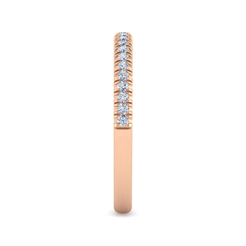 14K Rose Gold Diamond Matching Wedding Band