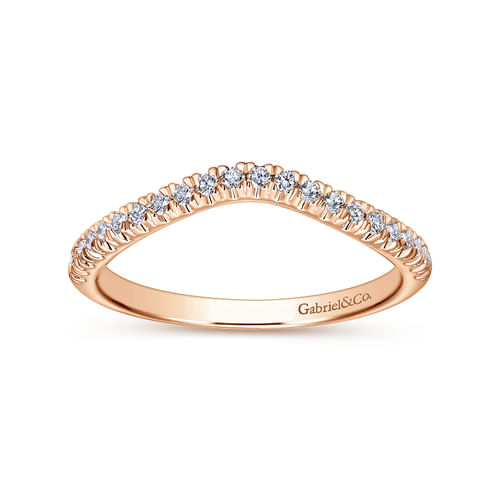 14K Rose Gold Diamond Matching Wedding Band