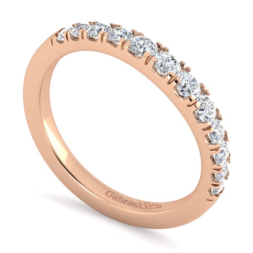 14K Rose Gold Diamond Matching Wedding Band 14K Rose Gold Diamond Matching Wedding Band