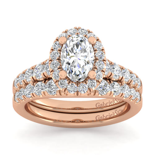 14K Rose Gold Diamond Matching Wedding Band 14K Rose Gold Diamond Matching Wedding Band
