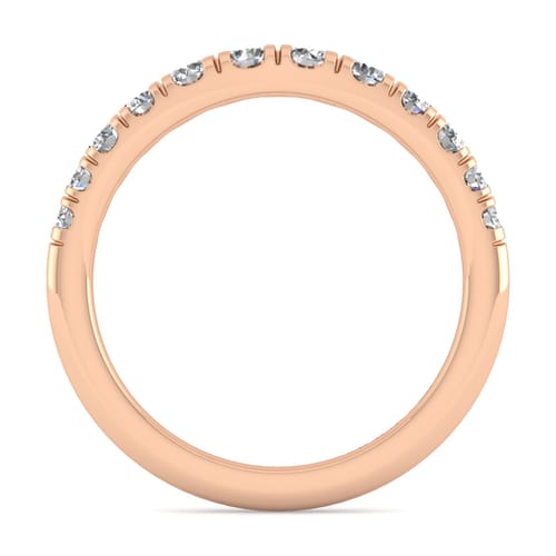 14K Rose Gold Diamond Matching Wedding Band