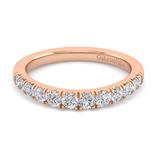 Gabriel - 14K Rose Gold Diamond Matching Wedding Band