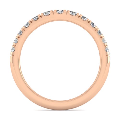 14K Rose Gold Diamond Matching Wedding Band