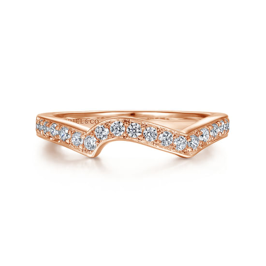 Gabriel - 14K Rose Gold Diamond Matching Wedding Band