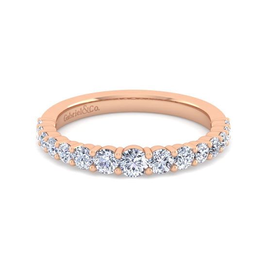 Gabriel - 14K Rose Gold Diamond Matching Wedding Band