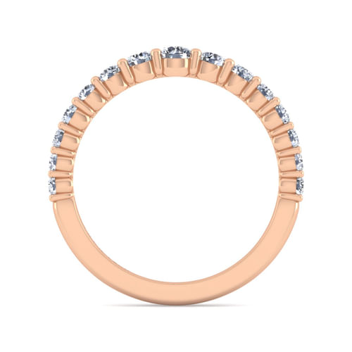 14K Rose Gold Diamond Matching Wedding Band