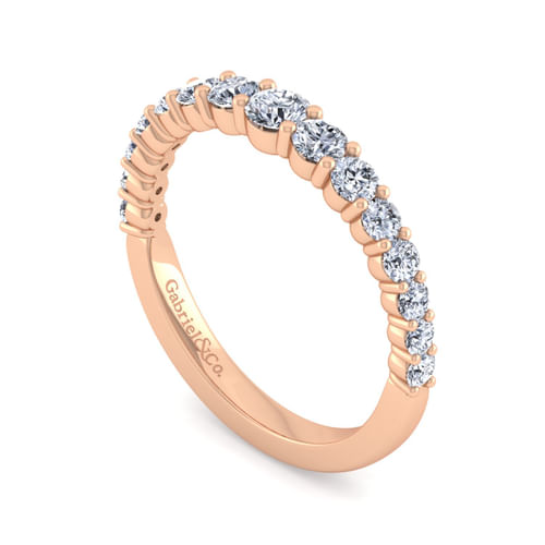 14K Rose Gold Diamond Matching Wedding Band