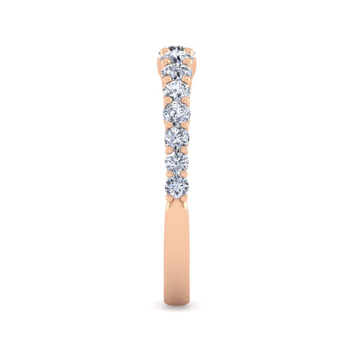 14K Rose Gold Diamond Matching Wedding Band